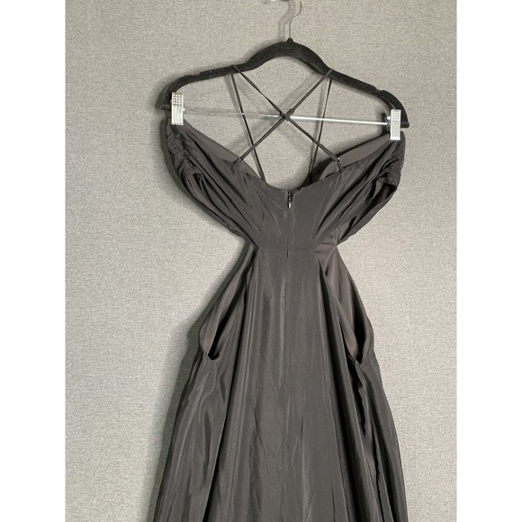 Nicole Miller Cross Straps Maxi Tiered Silk Viscose Blend Dress Sz M Retail $410 - Picture 12 of 16